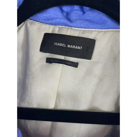 $1280 Isabel Marant Women's 42 US 10 Blue Veste Kalastd Ombre Zip Tassel Collar - Picture 7 of 15